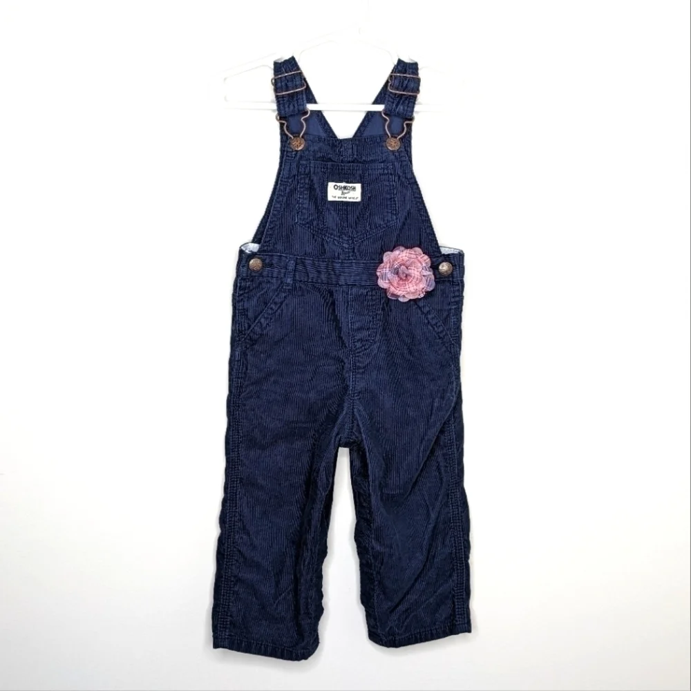 Oshkosh Corduroy Flower Overall 18m